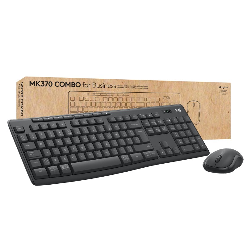 Logitech MK370 Combo for Business tastiera Mouse incluso Ufficio RF senza fili + Bluetooth AZERTY Francese Grafite