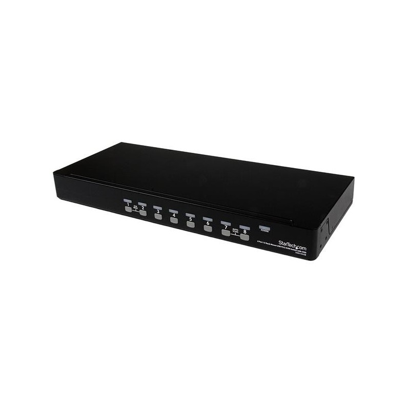 StarTech.com Switch KVM USB PS 2 a 8 porte montabile a rack 1U, con OSD