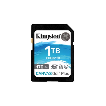 Kingston Technology Scheda SDXC Canvas Go Plus 170R C10 UHS-I U3 V30 da 1TB