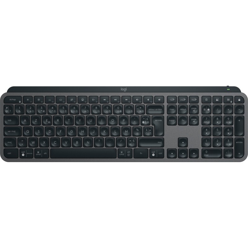 Logitech MX Keys S tastiera Universale RF senza fili + Bluetooth AZERTY Francese Grafite