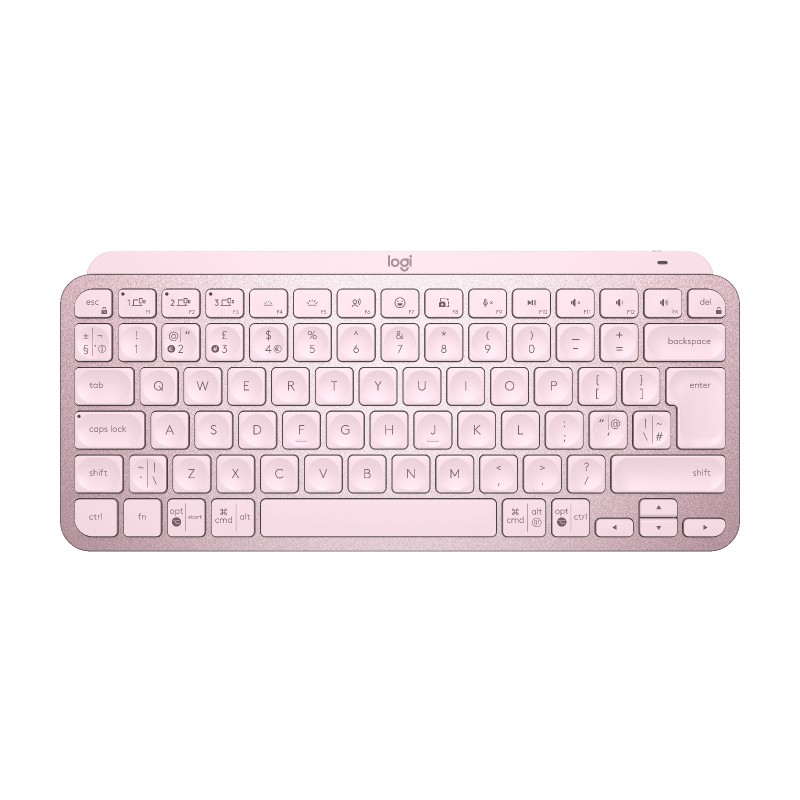 Logitech MX Keys Mini tastiera Universale RF senza fili + Bluetooth QWERTY Inglese Rosa