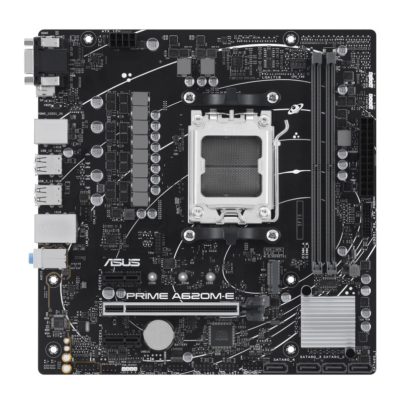 ASUS PRIME A620M-E-CSM AMD A620 Presa di corrente AM5 micro ATX ASUS PRIME A620M-E-CSM AMD A620 Presa di corrente AM5 micro ATX