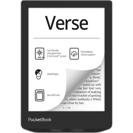 PocketBook Verse lettore e-book 8 GB Wi-Fi Grigio