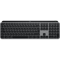 Logitech MX Keys S for Mac tastiera Ufficio RF senza fili + Bluetooth QWERTZ Tedesco Alluminio, Nero