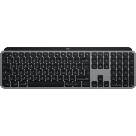 Logitech MX Keys S for Mac tastiera Ufficio RF senza fili + Bluetooth QWERTZ Tedesco Alluminio, Nero