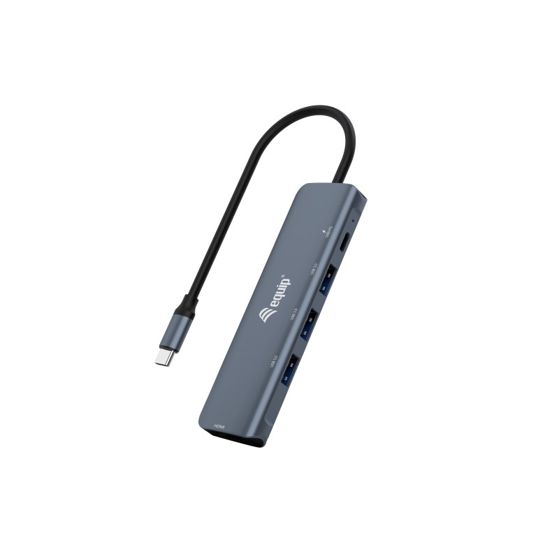 Equip 133487 hub di interfaccia USB 3.2 Gen 1 (3.1 Gen 1) Type-C 5000 Mbit s Nero, Grigio