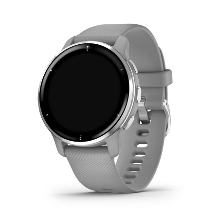 Garmin Venu 2 Plus GPS 3,3 cm (1.3") AMOLED 43 mm Digitale 416 x 416 Pixel Touch screen Grigio, Argento Wi-Fi GPS (satellitare)