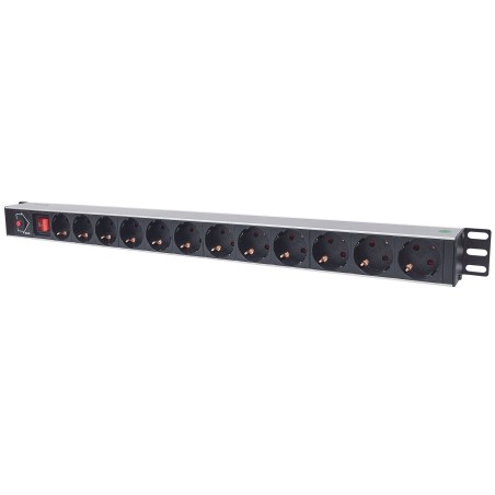 Intellinet 714044 unità di distribuzione dell'energia (PDU) 12 presa(e) AC 1U Nero