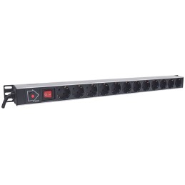 Intellinet 714044 unità di distribuzione dell'energia (PDU) 12 presa(e) AC 1U Nero
