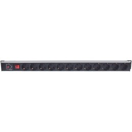 Intellinet 714044 unità di distribuzione dell'energia (PDU) 12 presa(e) AC 1U Nero