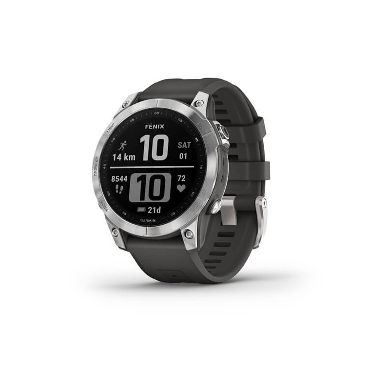 Garmin fenix 7 3,3 cm (1.3") MIP 47 mm Digitale 260 x 260 Pixel Touch screen Argento Wi-Fi GPS (satellitare)