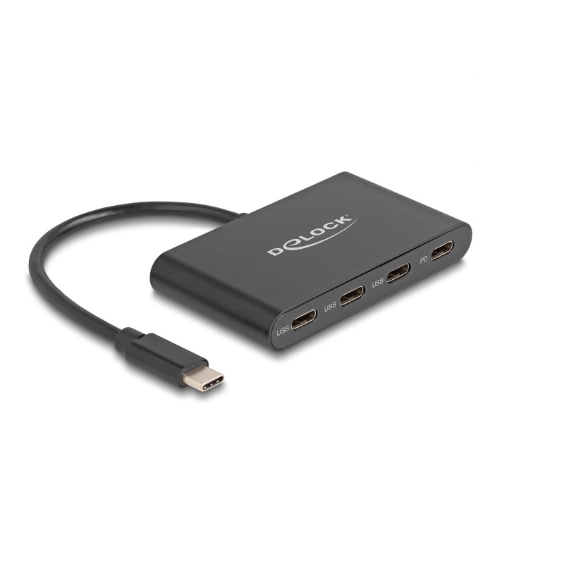 DeLOCK Hub USB 3.2 Gen 1 USB Type-C con 3 x USB Type-C femmina + 1 x USB Type-C PD 100 Watt