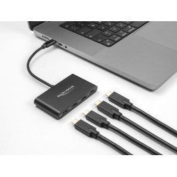 DeLOCK Hub USB 3.2 Gen 1 USB Type-C con 3 x USB Type-C femmina + 1 x USB Type-C PD 100 Watt