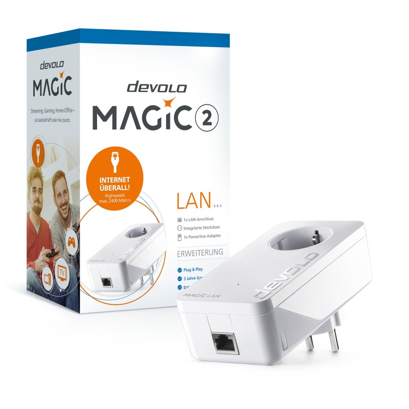 Devolo Magic 2 LAN 2400 Mbit s Collegamento ethernet LAN Bianco 1 pz