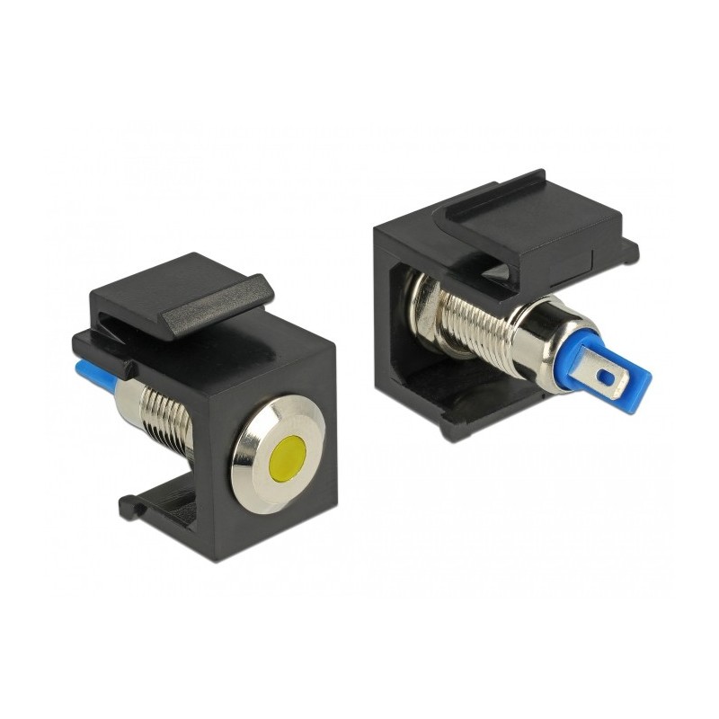 DeLOCK 86462 cavo di collegamento Keystone LED Nero, Blu, Acciaio inox, Giallo