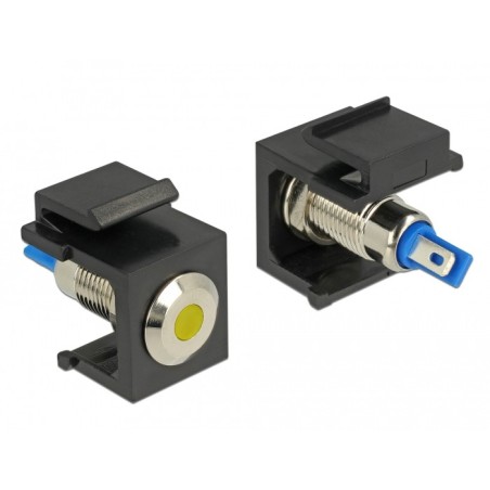 DeLOCK 86462 cavo di collegamento Keystone LED Nero, Blu, Acciaio inox, Giallo