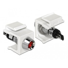 DeLOCK 86447 cavo di collegamento Keystone LED Nero, Rosso, Acciaio inox, Bianco