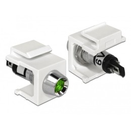 DeLOCK 86448 cavo di collegamento Keystone LED Nero, Verde, Acciaio inox, Bianco