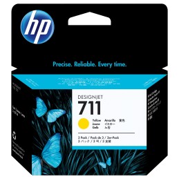 HP Confezione da 3 cartucce di inchiostro giallo DesignJet 711, 29 ml