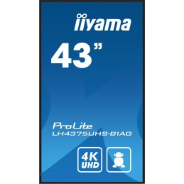 iiyama ProLite Pannello piatto per segnaletica digitale 108 cm (42.5") LCD Wi-Fi 500 cd m² 4K Ultra HD Nero Processore