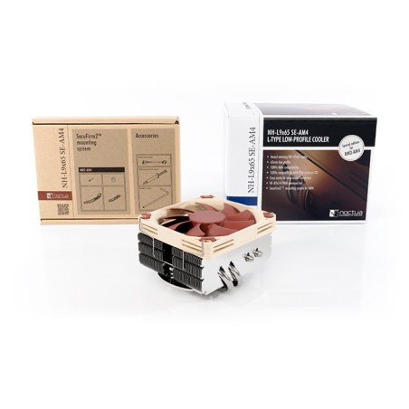 Noctua NH-L9X65 SE-AM4 sistema di raffreddamento per computer Processore Refrigeratore Beige, Marrone, Acciaio inox