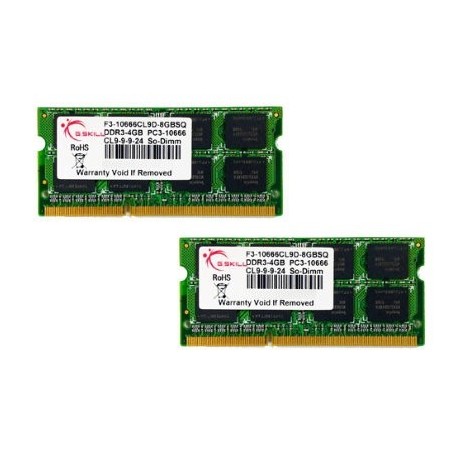 G.Skill 8GB DDR3-1333 SQ memoria 2 x 4 GB 1333 MHz