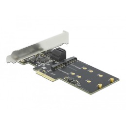 DeLOCK Scheda PCI Express x4 a 3 porte SATA e 2 slot M.2 Key B - Fattore di forma a basso profilo