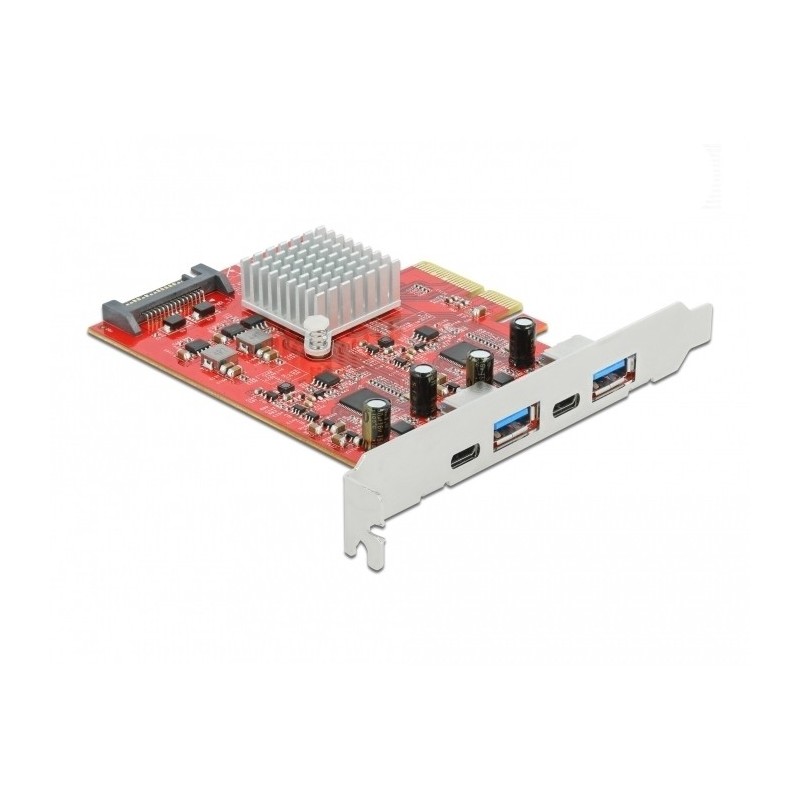 DeLOCK Scheda PCI Express x4 a SuperSpeed USB 10 Gbps con 2 x USB Tipo-A e 2 x USB Type-C - Dual Channel