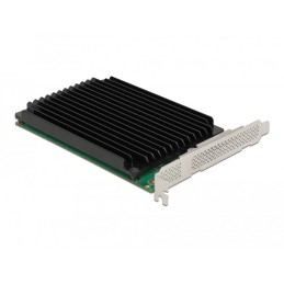 DeLOCK Scheda PCI Express x16 a 4 x interno NVMe M.2 Chiave M con dissipatore di calore - Biforcazione