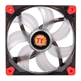 Thermaltake Luna 12 LED Re Case per computer Ventilatore 12 cm Nero, Rosso, Trasparente