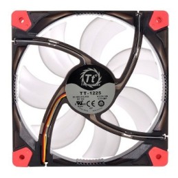 Thermaltake Luna 12 LED Re Case per computer Ventilatore 12 cm Nero, Rosso, Trasparente