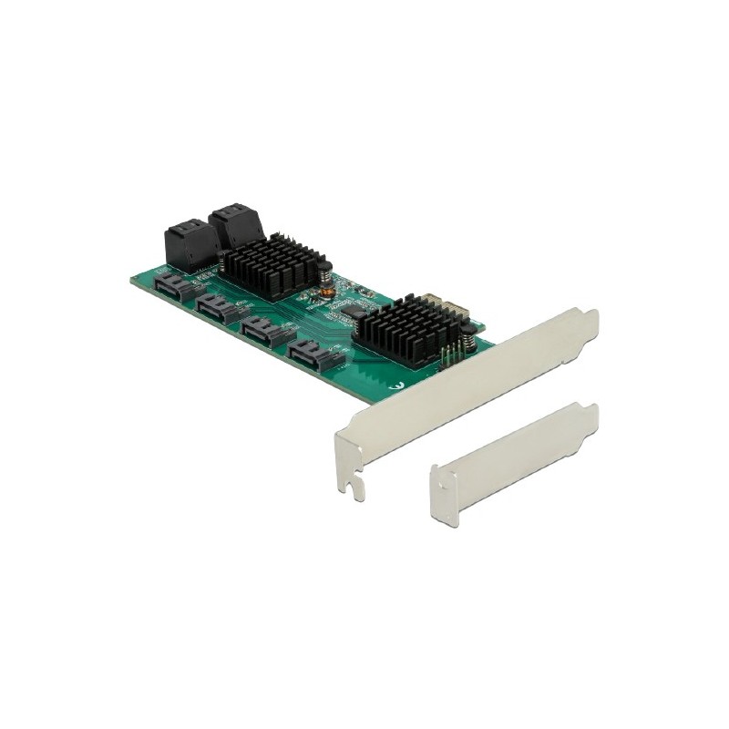 DeLOCK Scheda PCI Express x1 SATA a 8 porte - Fattore di forma a basso profilo