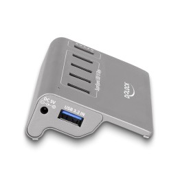 DeLOCK Hub USB 10 Gbps con 4 porte USB Tipo-A + 1 porta di ricarica veloce con alimentatore