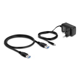 DeLOCK Hub USB 10 Gbps con 4 porte USB Tipo-A + 1 porta di ricarica veloce con alimentatore