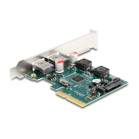 DeLOCK Scheda PCI Express x4 per 2 x USB 10 Gbps Tipo-A femmina esterno - Form Factor a Basso Profilo