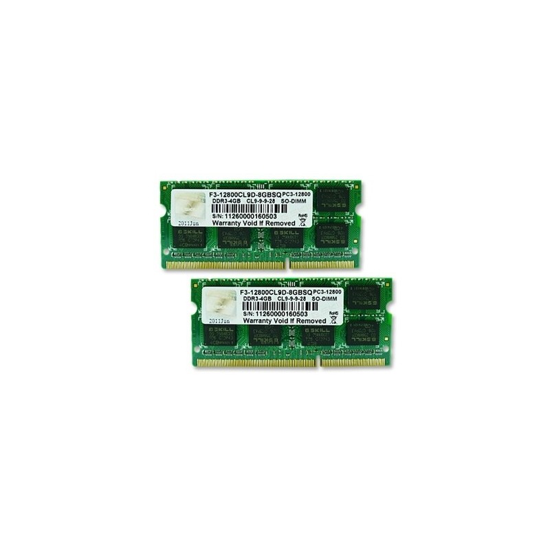 G.Skill 8GB DDR3-1600 SQ memoria 2 x 4 GB 1600 MHz