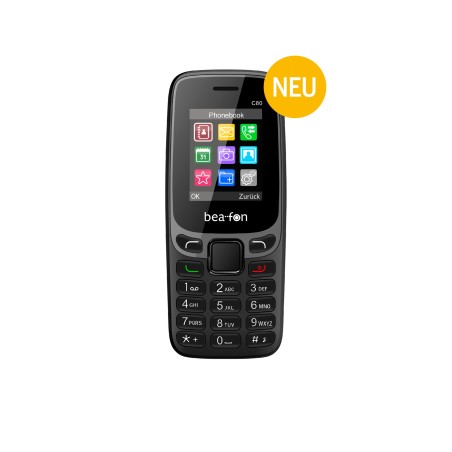 Beafon C80 4,5 cm (1.77") 67 g Nero Telefono di livello base