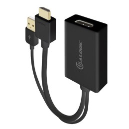 ALOGIC HDDPU-ACTV cavo e adattatore video DisplayPort HDMI + USB Nero