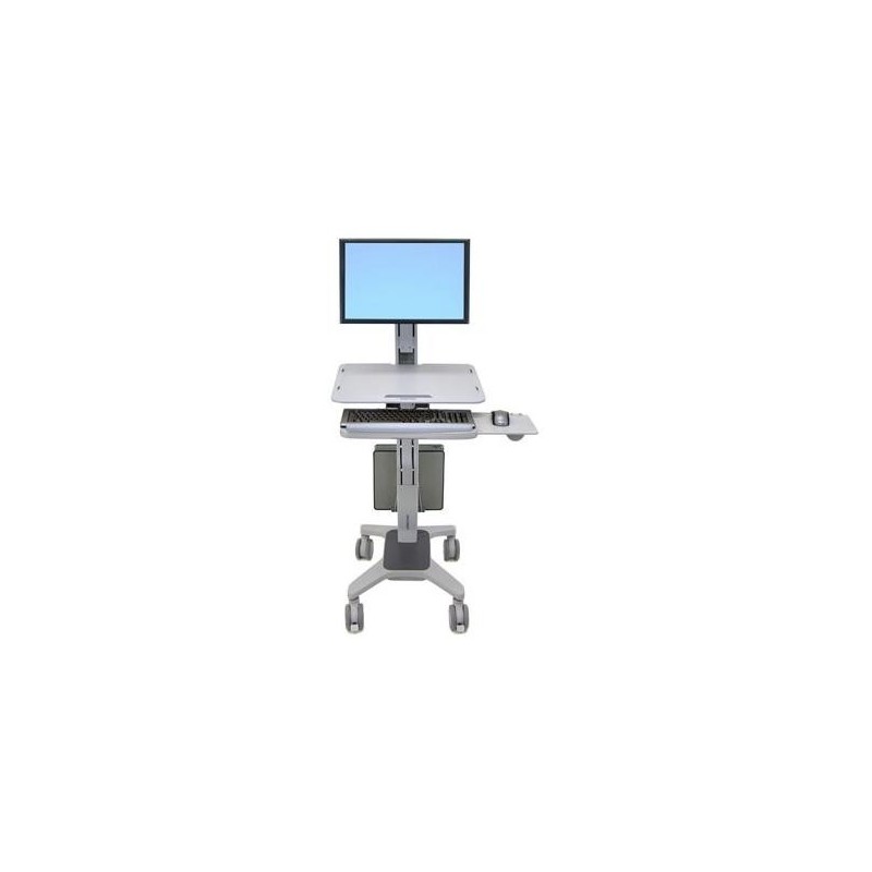 Ergotron WorkFit C-Mod, Single Display Sit-Stand Workstation supporto da tavolo per Tv a schermo piatto 68,6 cm (27") Pavimento