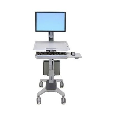 Ergotron WorkFit C-Mod, Single Display Sit-Stand Workstation supporto da tavolo per Tv a schermo piatto 68,6 cm (27") Pavimento