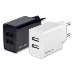 4smarts VoltPlug Dual Fotocamera, Altoparlante portatile, Smartphone, Tablet Nero AC Interno