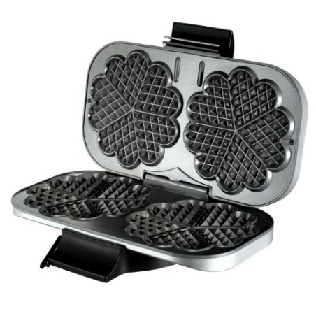 Unold 48241 piastra per waffle 2 waffle 1300 W Nero, Argento