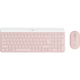 Logitech MK470 Slim Combo tastiera Mouse incluso Ufficio RF Wireless QWERTY US International Rosa