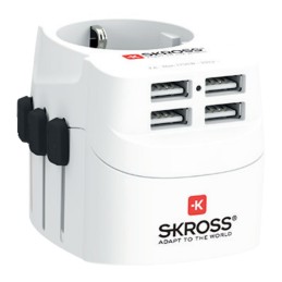 Skross 1.302471 adattatore per presa di corrente Universale Bianco