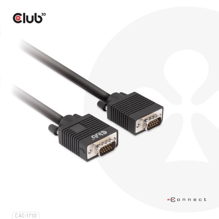 CLUB3D CAC-1710 cavo VGA 10 m VGA (D-Sub) Nero