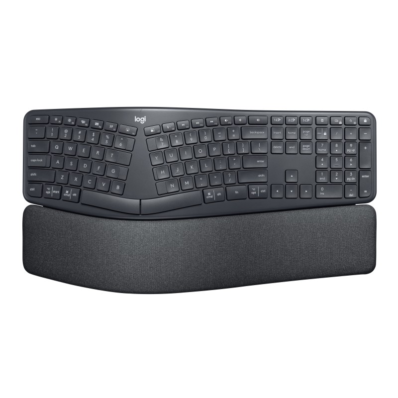 Logitech Ergo K860 for Business tastiera Ufficio RF senza fili + Bluetooth Inglese britannico Grafite