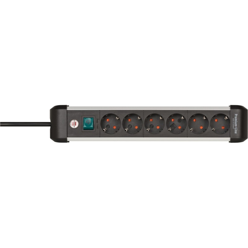Brennenstuhl 1391030600 prolunghe e multiple 3 m 6 presa(e) AC Interno Nero, Argento Brennenstuhl 1391030600 prolunghe e multiple 3 m 6 presa(e) AC Interno Nero, Argento