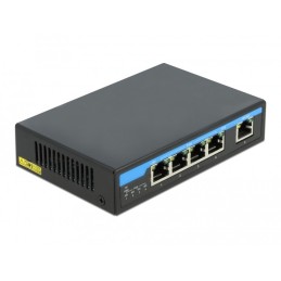 DeLOCK Switch Gigabit Ethernet a 4 porte PoE + 1 RJ45