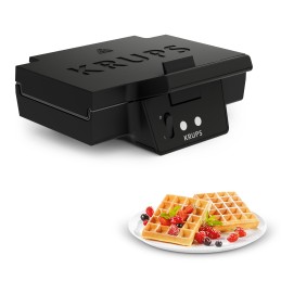 Krups FDK252 piastra per waffle 2 waffle 930 W Nero