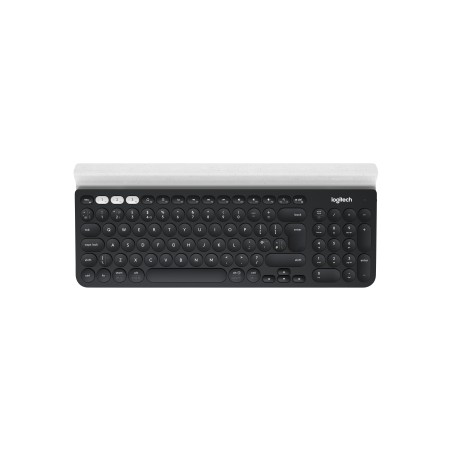 Logitech K780 Multi-Device Wireless Keyboard tastiera Universale RF senza fili + Bluetooth QWERTZ Svizzere Grigio, Bianco